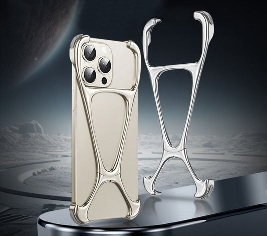 Aluminum Alloy Assembled Frameless Bumper Bare Metal Phone Case - iPhone