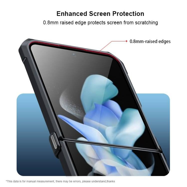 Premium Acrylic Airbags Hinge Shockproof Transparent Cover with Glass Lens Film Protection - Samsung