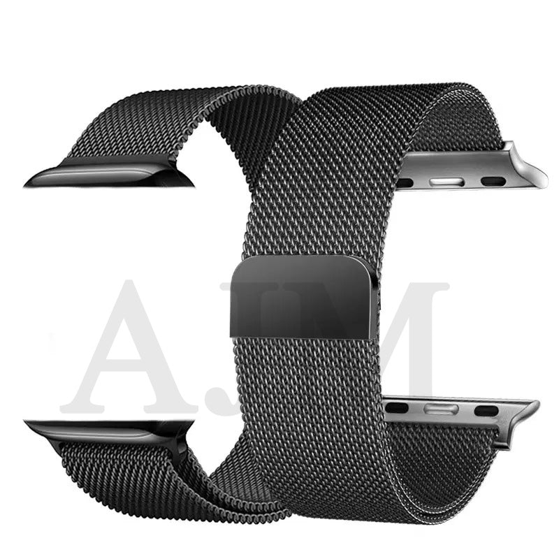 AJM Stainless Steel Adjustable Magnetic Metal Bracelet - Apple Watch 42mm 44mm 45mm Series (SE 7/6/5/4/3/2/1)